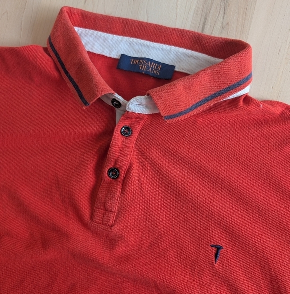 🇮🇹Trussardi Red Polo Shirt with Classic Design - Picture 8 of 13